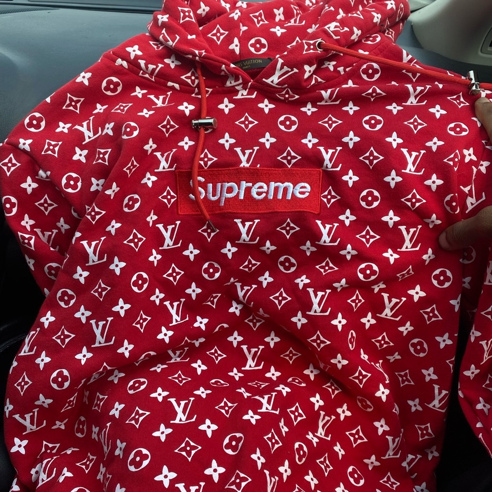 SUPREME X LOUIS VUITTON BOX LOGO HOODED SWEATSHIRT
